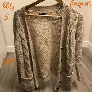 Thrifted Woolen Off-White Cardigan